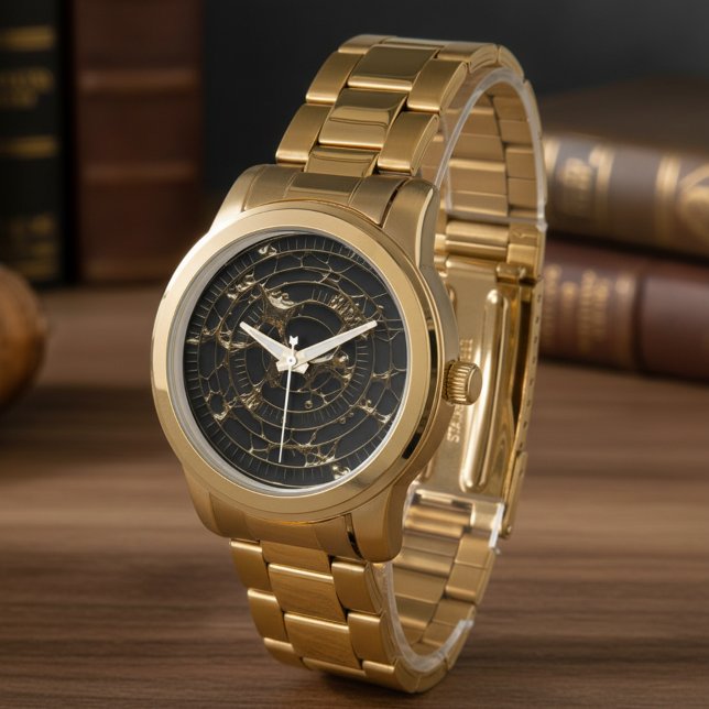 Abstract Obsidian Watch Dial Armbanduhr (Von Creator hochgeladen)