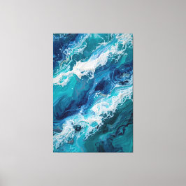 Abstract Ocean Wave Texture Canvas Print Leinwanddruck