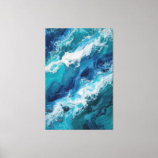 Abstract Ocean Wave Texture Canvas Print Leinwanddruck