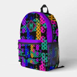 Abstract oil painted geometric Graffiti Explosion  Bedruckter Rucksack