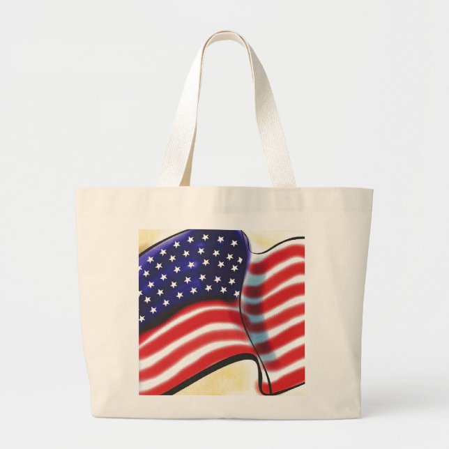 Abstract Old Glory Tote Bag Jumbo Stoffbeutel (Vorne)