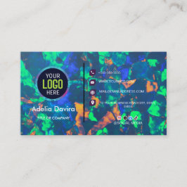 Abstract Opal Gemstone Texture Business Card Visitenkarte