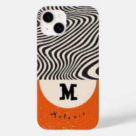 Abstract orange grounge minimal Monogram Modern Case-Mate iPhone 14 Hülle