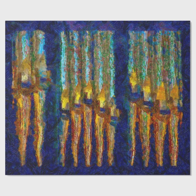 Abstract organ pipes wrapping paper geschenkpapier (Flach)