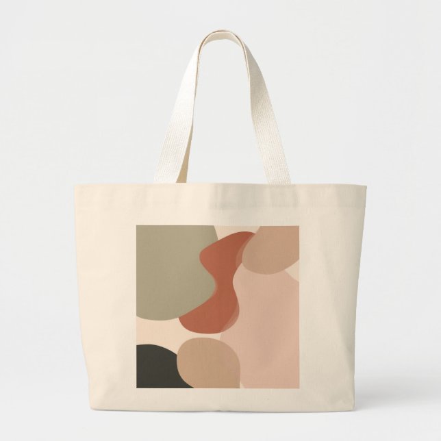 Abstract Organic Blob Art – Modern Minimal Jumbo Stoffbeutel (Vorne)