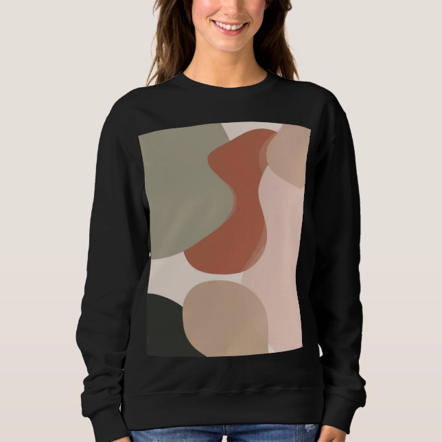 Abstract Organic Blob Art – Modern Minimal Sweatshirt (Vorderseite)