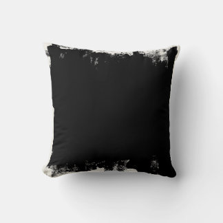 Abstract Paint Blotch Black And White Kissen