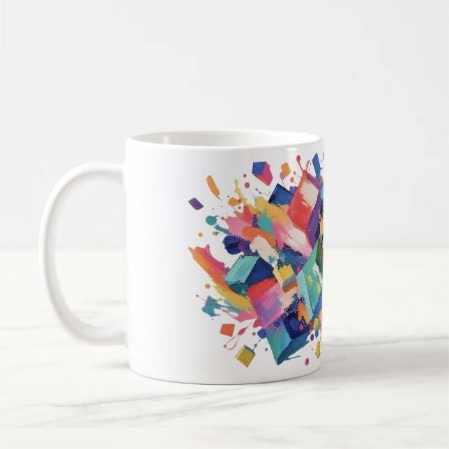 Abstract Paint Collision Kaffeetasse (Links)
