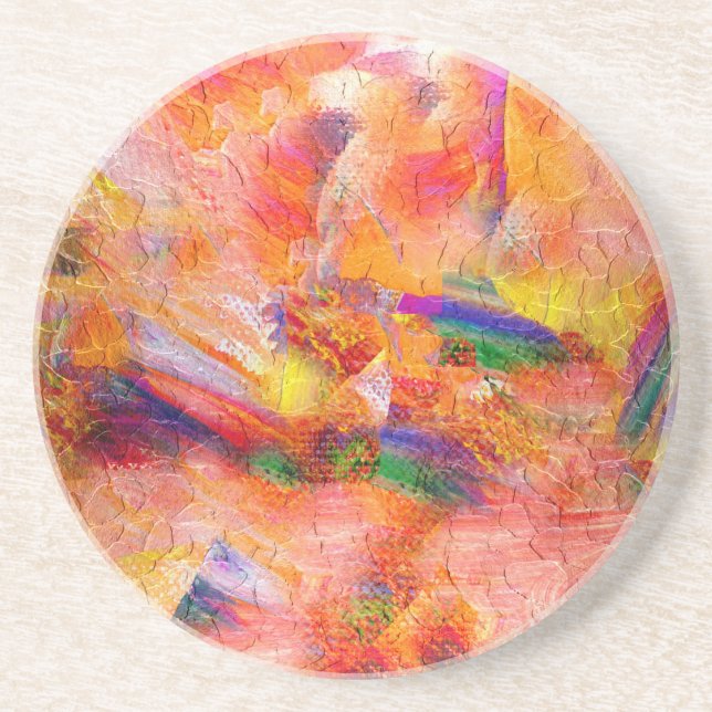 Abstract painting Infinite sunset Untersetzer (Vorne)