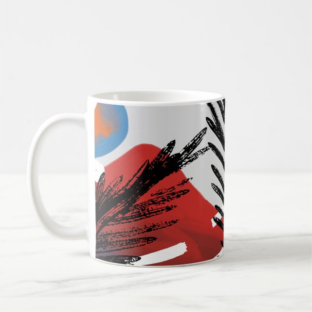 Abstract painting seamless pattern with ink elemen kaffeetasse (Links)