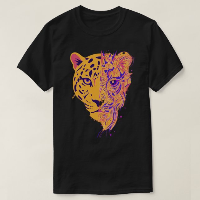 Abstract Panther Identity  | Symbolic Cosmic Art T-Shirt (Design vorne)