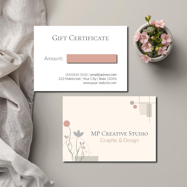 Abstract Pastel Design: Modern Florals & Geometry (Von Creator hochgeladen)