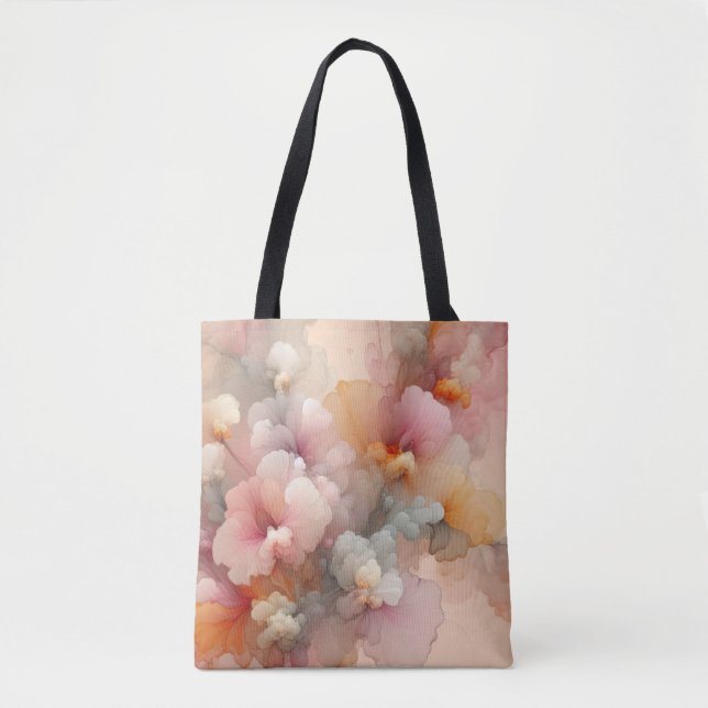 Abstract Pastel Floral Cloud Ink Landscape Tasche (Vorderseite)