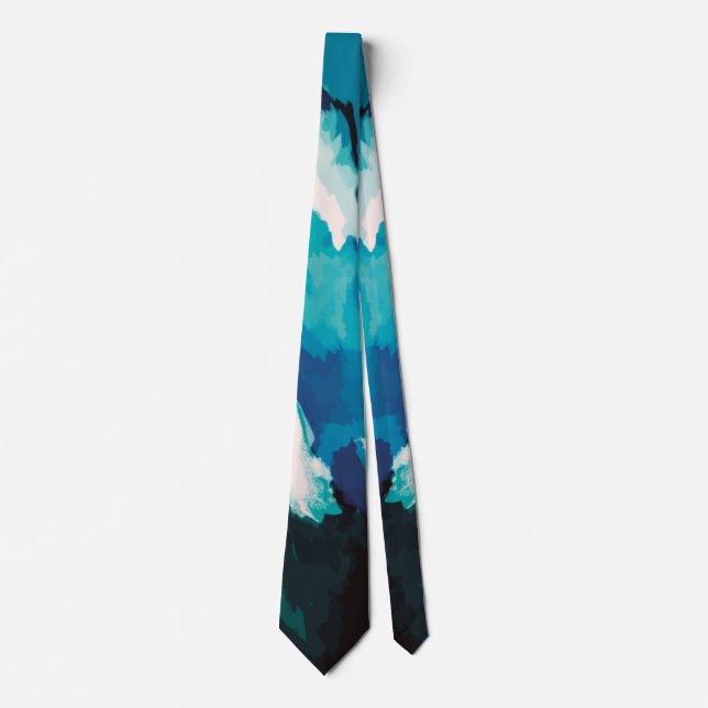 Abstract Pastel Paint Lagoon Edition Neck Tie Krawatte (Vorderseite)