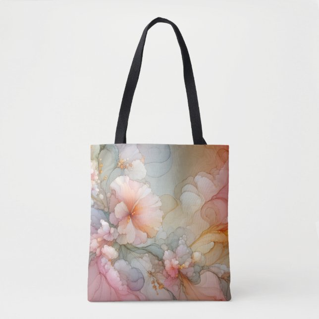 Abstract Pastel Sea Foam Floral Cloud Landscape Tasche (Vorderseite)