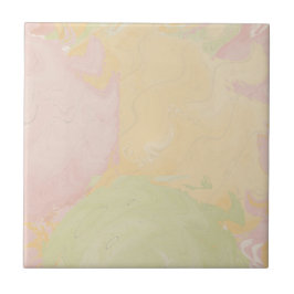 Abstract Pastel Swirl Beige Fliese