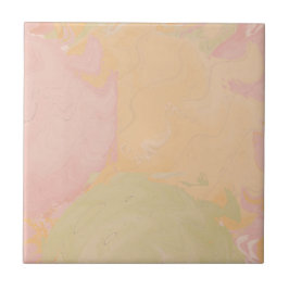 Abstract Pastel Swirl Peach Fliese