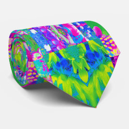 Abstract Patchwork Sunflower Garden Collage Krawatte