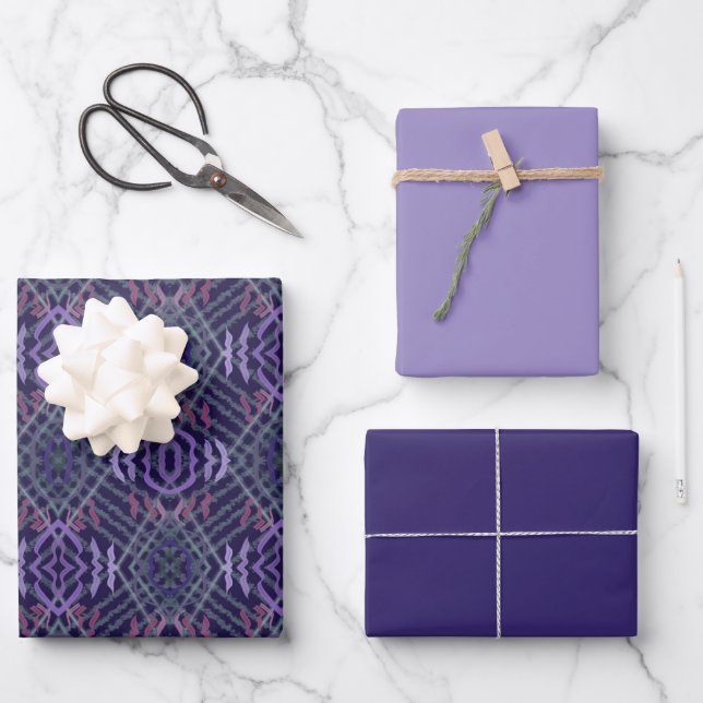 Abstract Pattern Art Of Watercolor Brushstrokes Geschenkpapier Set (Vorderseite)