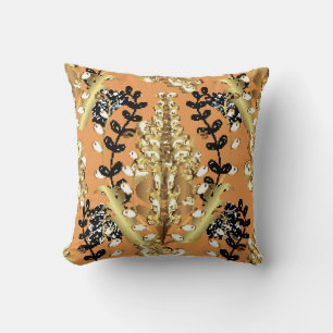 abstract pattern on orange yellow background with kissen
