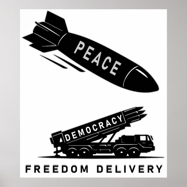 Abstract Peace Freedom Delivery Minimalist Art Poster (Vorne)