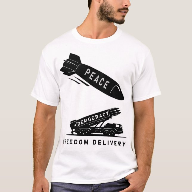 Abstract Peace Freedom Delivery Minimalist Art  T-Shirt (Vorderseite)