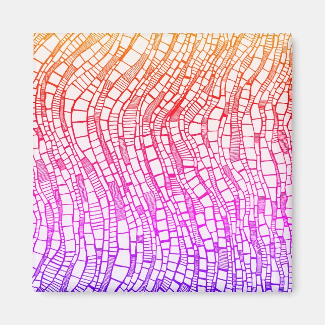 Abstract Pen & Ink Geometric Shapes Magnet (Vorne)