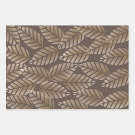 Abstract Pine Cones Of Copper And Platinum Pattern Geschenkpapier Set