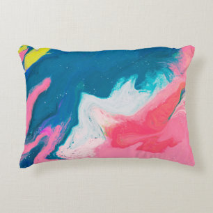 Abstract pink and turquoise paint background with dekokissen