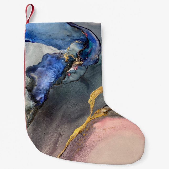 Abstract pink-blue background with beautiful smudg kleiner weihnachtsstrumpf (Vorderseite)
