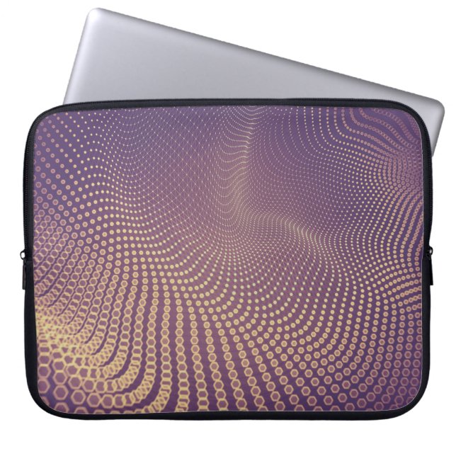 Abstract polygonal space low poly dark background  laptopschutzhülle (Vorderseite)