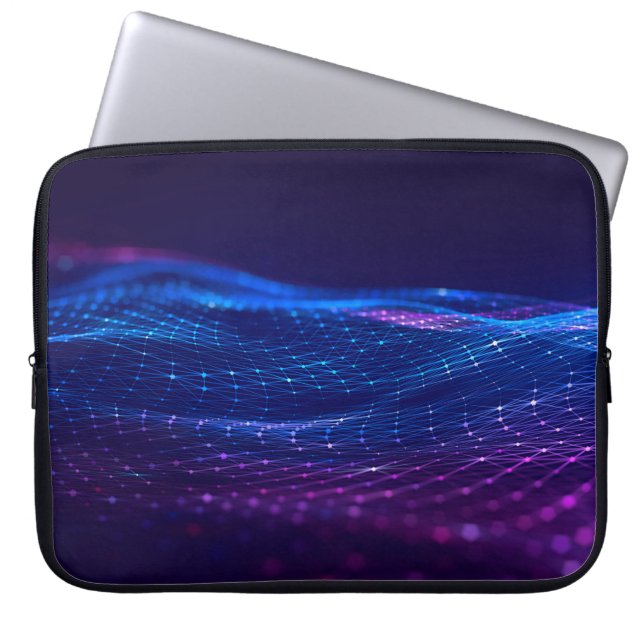 Abstract polygonal space low poly dark background  laptopschutzhülle (Vorderseite)