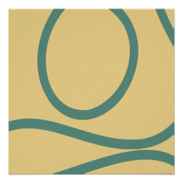 Abstract Poster – Yellow Lines on Beige
