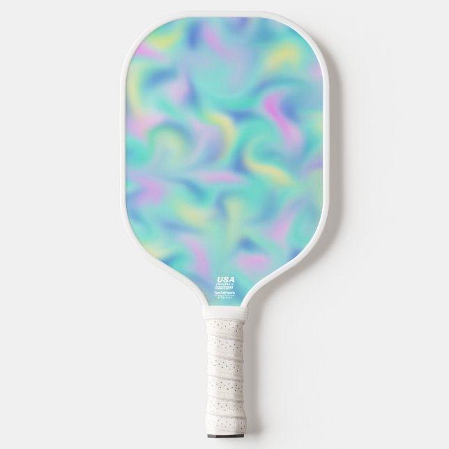 Abstract Pretty Pastel Swirls Pattern Pickleball Schläger (Vorderseite)