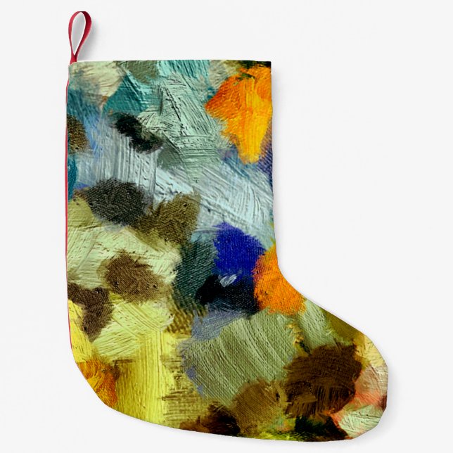 abstract psychedelic grunge background graphic sty kleiner weihnachtsstrumpf (Vorderseite)