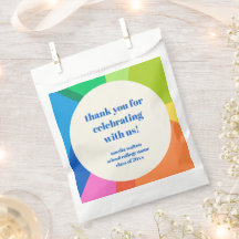 Abstract Rainbow Custom Graduation Party Thank You