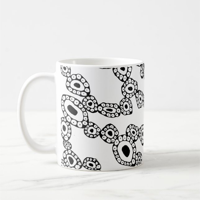 Abstract Random Circle Blob Shapes Kaffeetasse (Links)