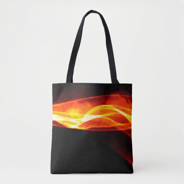 Abstract red smoke Fire over black background. Wav Tasche (Vorderseite)