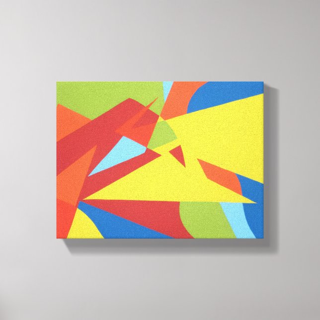 Abstract Red Toucan Canvas Print Leinwanddruck (Vorderseite)