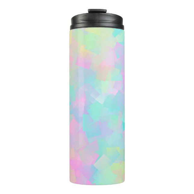 Abstract retro pattern of geometric shapes in pink thermosbecher (Vorderseite)