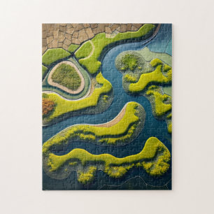 Abstract River Estuary