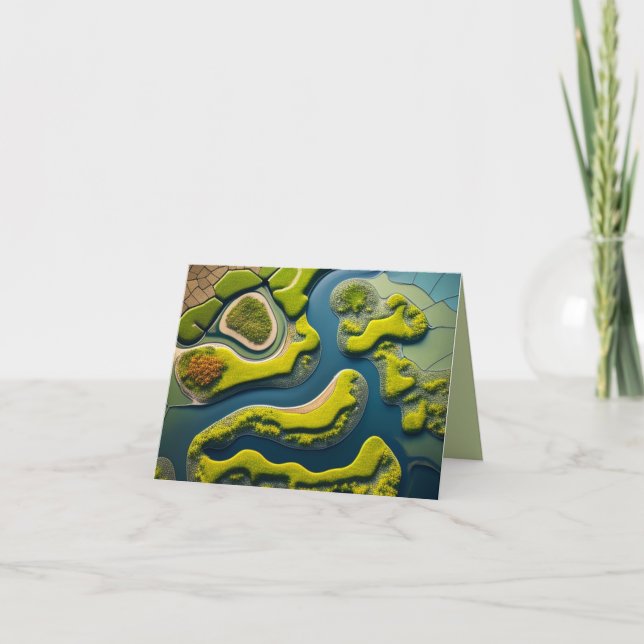 Abstract River Estuary Karte (Vorderseite)