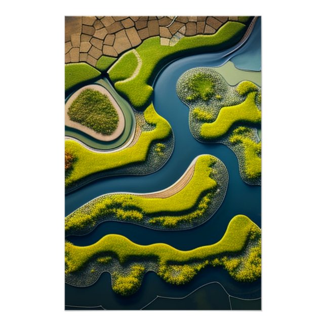 Abstract River Estuary Poster (Vorderseite)