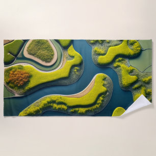 Abstract River Estuary Strandtuch