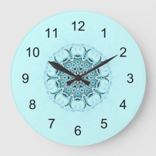 Abstract seafoam große wanduhr