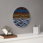 Abstract Seafront Painting by Alfred Fox Große Wanduhr<br><div class="desc">Abstract Seafront Painting by Alfred Fox Large Clock.</div>