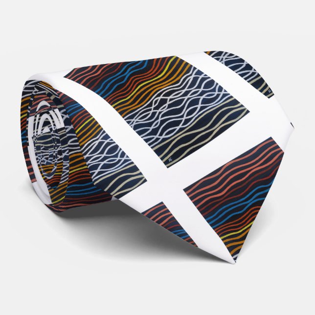 Abstract Seafront Painting by Alfred Fox Krawatte (Gerollt)