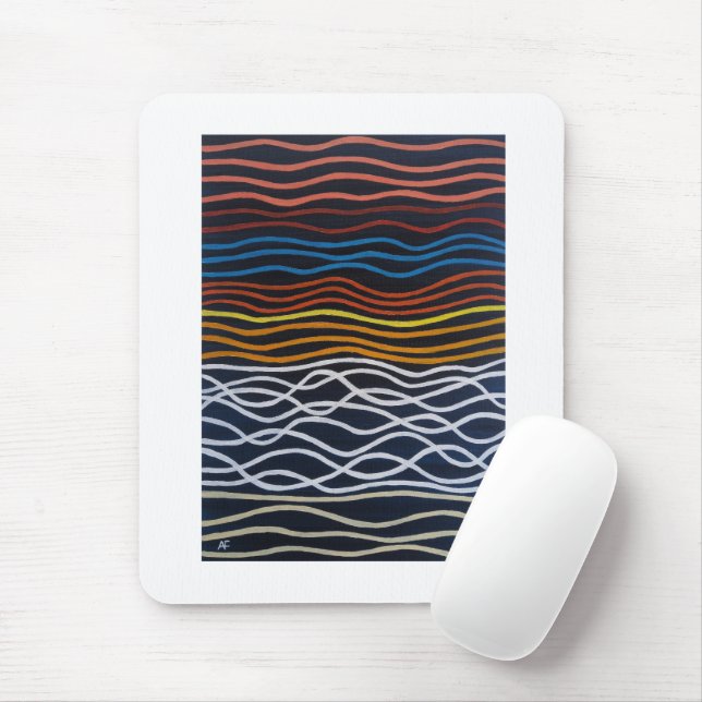 Abstract Seafront Painting by Alfred Fox Mousepad (Mit Mouse)