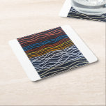 Abstract Seafront Painting by Alfred Fox Rechteckiger Pappuntersetzer<br><div class="desc">Abstract Seafront Painting by Alfred Fox Drink Coaster.</div>