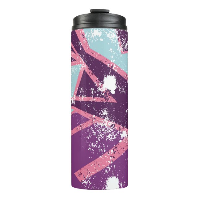 Abstract seamless geometric pattern. grunge urban  thermosbecher (Vorderseite)